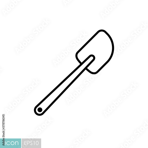 Silicone kitchen spatula vector icon