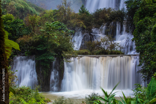 Thi-Lo-Su waterfall  Beautiful waterfall in Tak  province  ThaiLand.