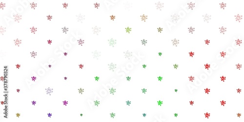 Light multicolor vector template with flu signs.