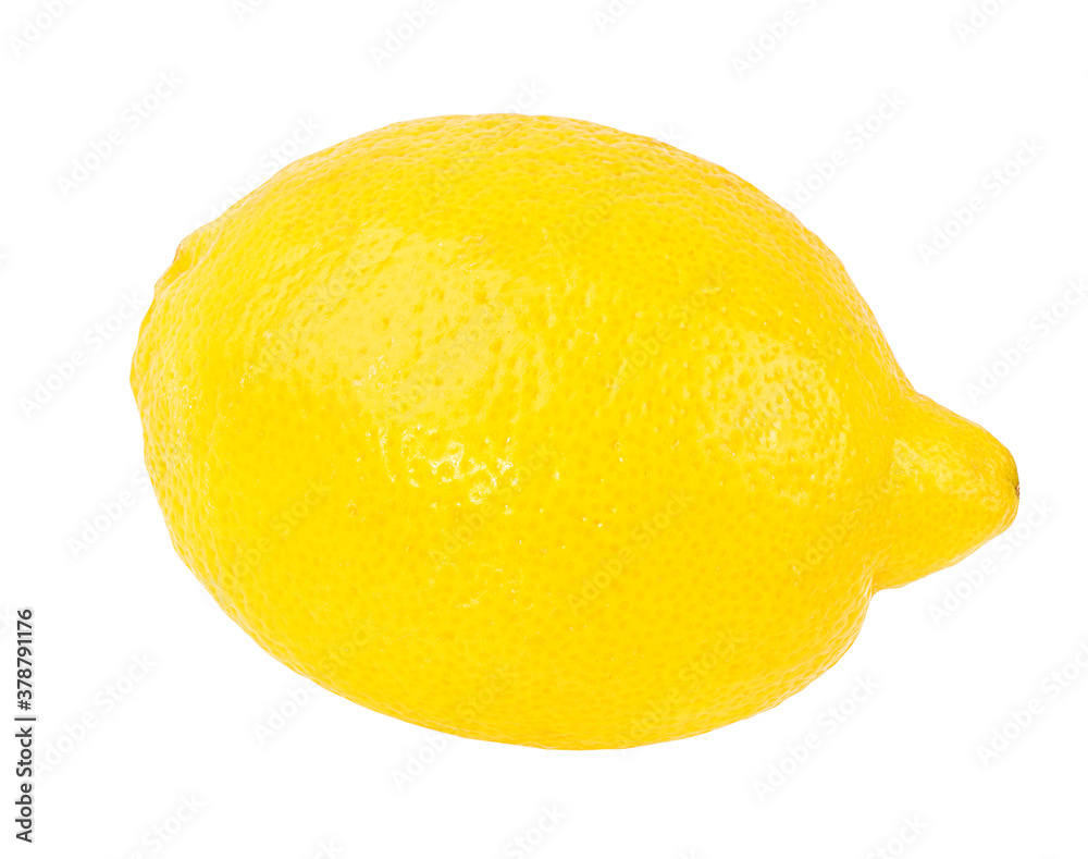 Fresh lemon isolated on white background with clipping path