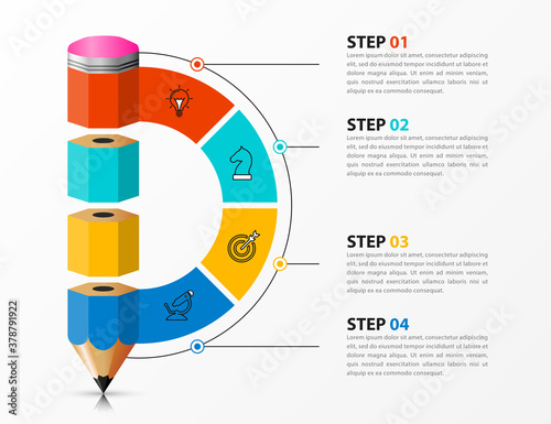 Infographic design template. Creative concept with 4 steps