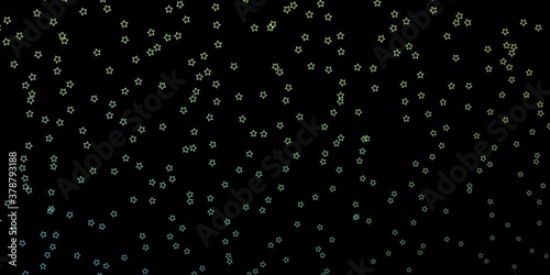 Dark Blue, Green vector layout with bright stars. Blur decorative design in simple style with stars. Pattern for wrapping gifts.