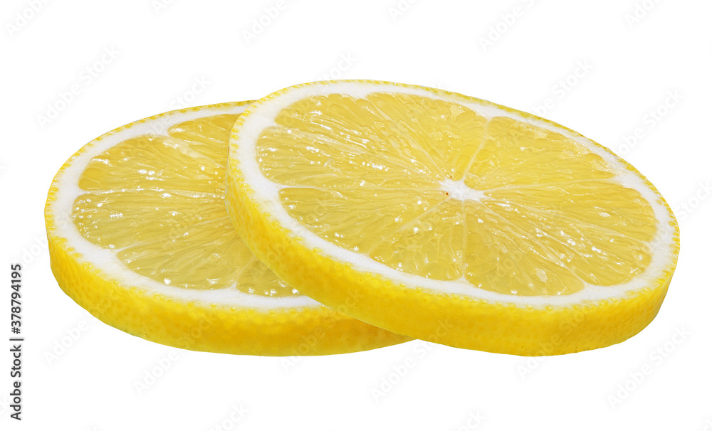 Fresh sliced lemon isolated on white background with clipping path Fresh sliced lemon isolated on white background with clipping path