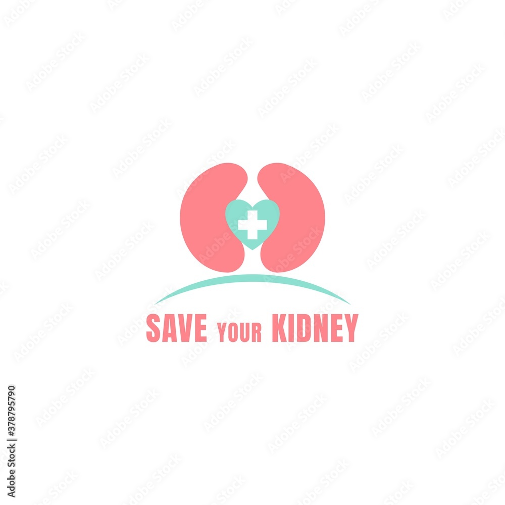 medical kidney logo. Illustration art of a kidney logo with isolated background medical kidney logo. Illustration art of a kidney logo with isolated background