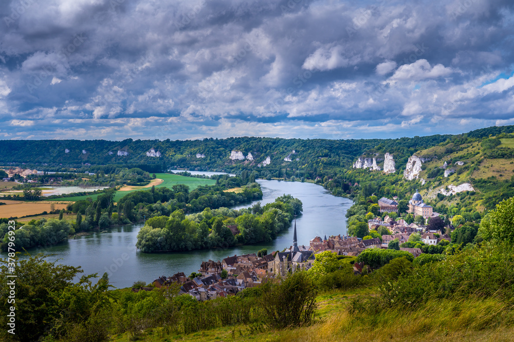 View on the old town in France, Les Andelys