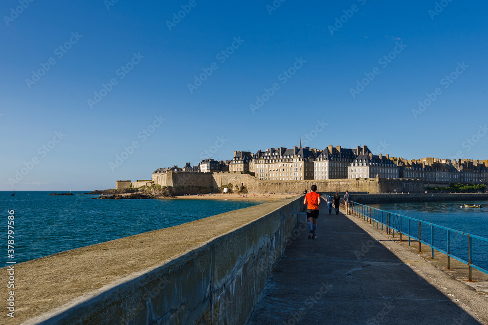 View of the walled city of Saint Malo