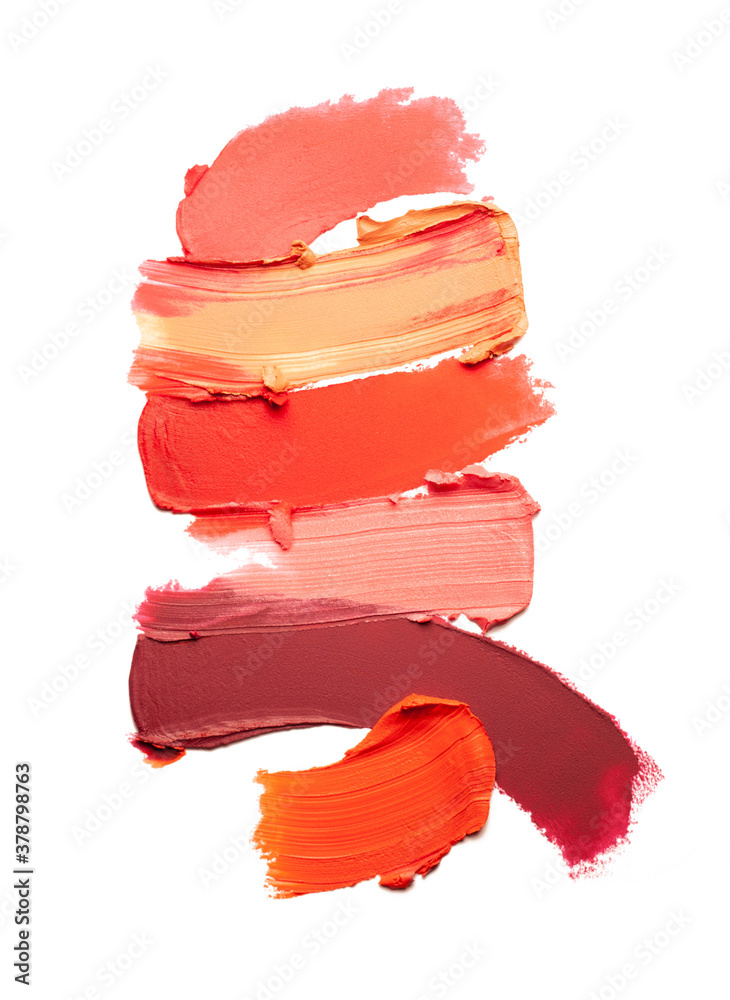 Lipstick swatch isolated on white background Lipstick swatch isolated on white background