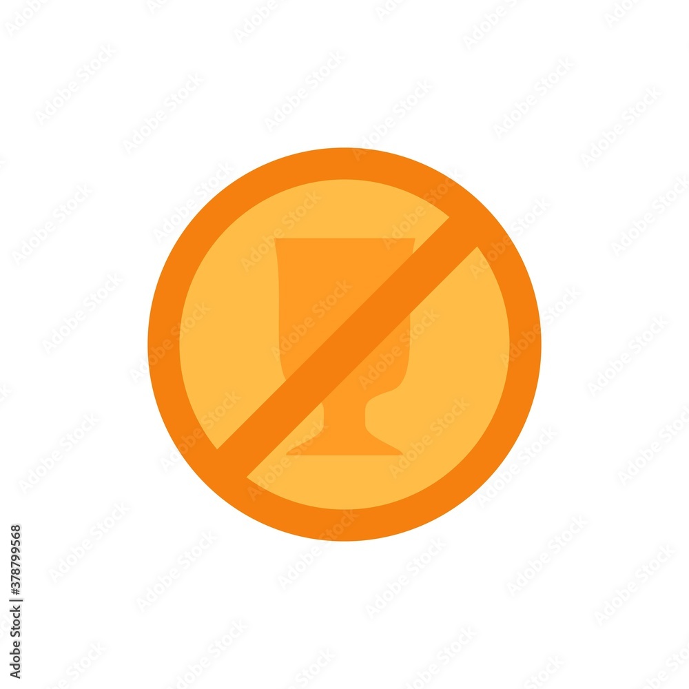 No drink flat icon. Ramadan kareem No drink flat icon. Ramadan kareem