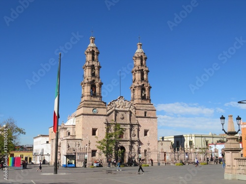 Cathedral and main plaza of Aguascalientes, Mexico photo