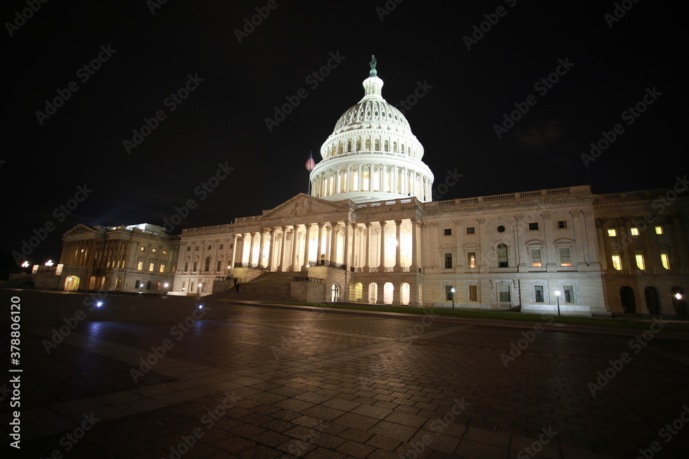 washington dc Capitol hill at night
