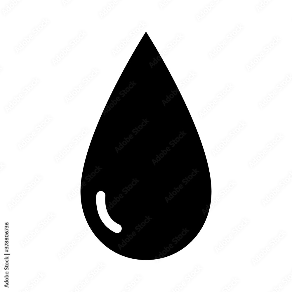 A drop icon. Vector illustration. A drop icon. Vector illustration.