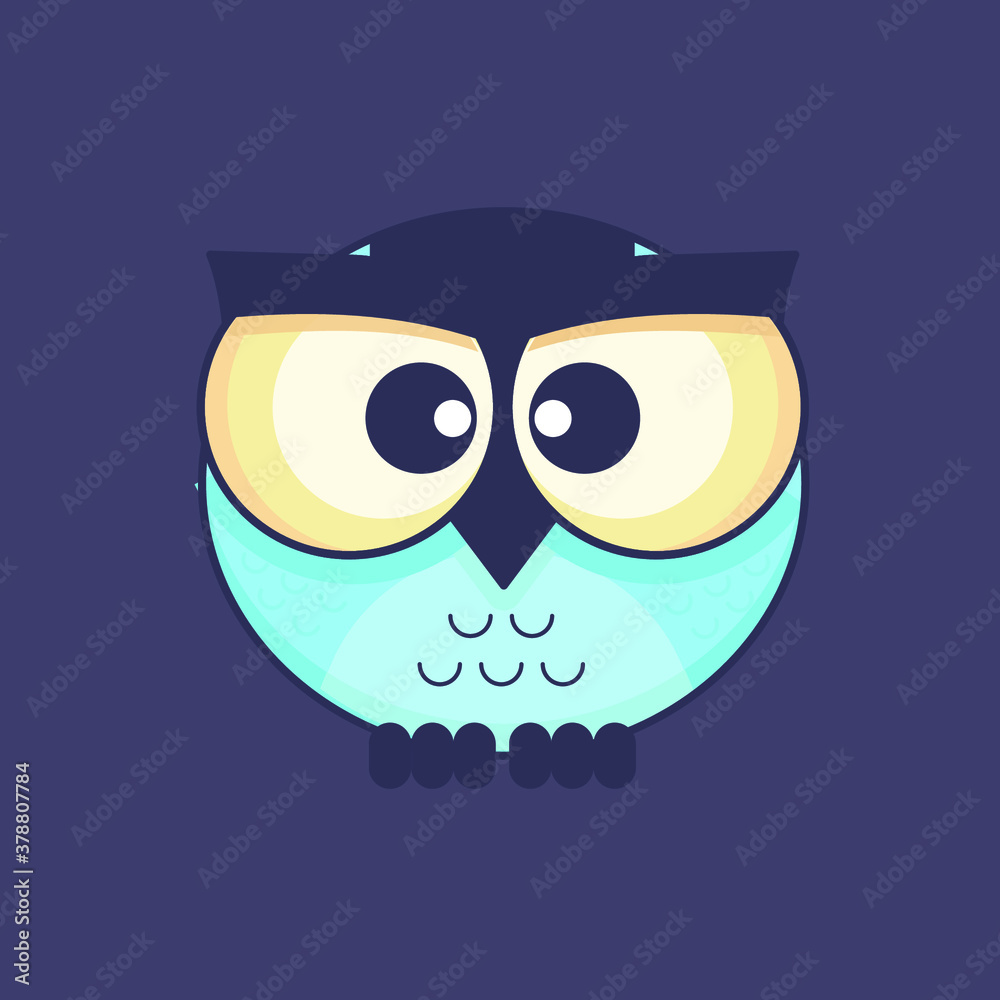 Fototapeta premium cool and modern owl background design