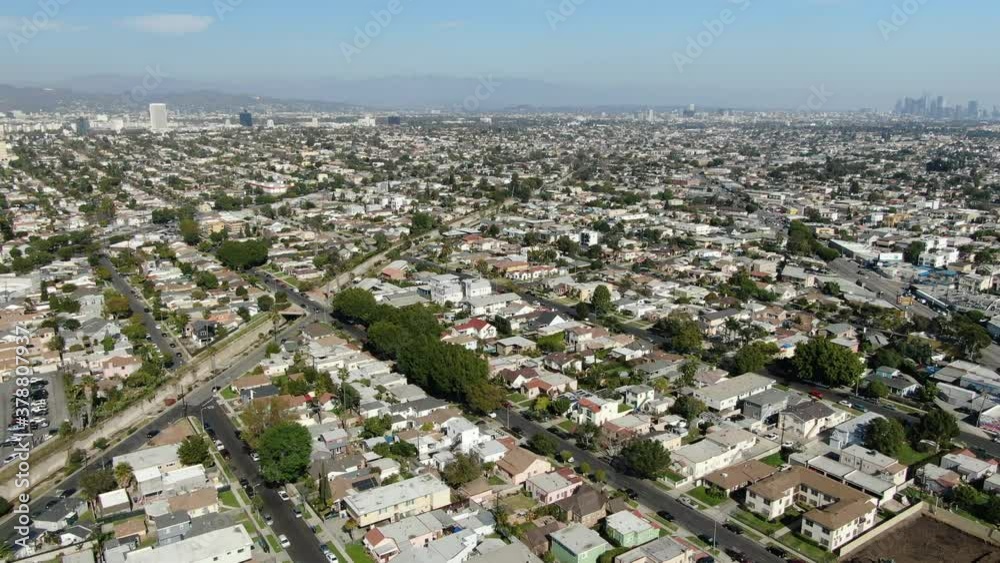 Los Angeles Mid City Towards Hollywood and Central LA Forward Tilt Up Los Angeles Mid City Towards Hollywood and Central LA Forward Tilt Up