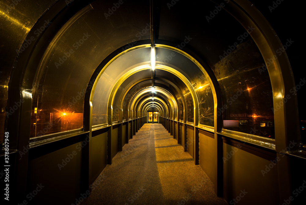Golden, Symmetrical Tunnel