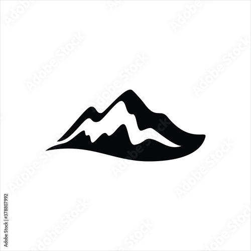 Mountain logo vector. Mountain icon isolated on white background. Mountain icon image. Mountain simple sign. Hill logo. 