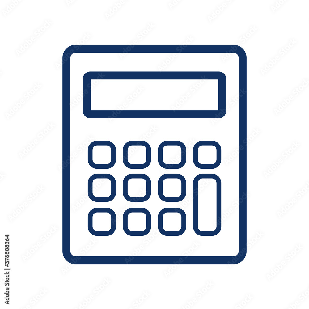 Calculator icon on white background, vector illustration Calculator icon on white background, vector illustration