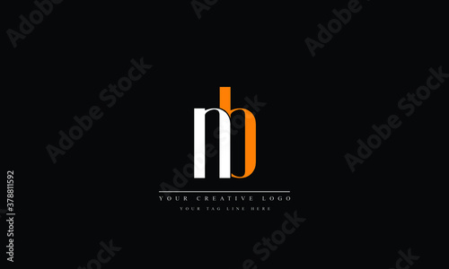 nb bn n b Letter Logo Design with Creative Modern Trendy Typography	