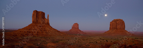 Rock formations on a landscape  Monument Valley Tribal Park  Arizona-Utah  USA