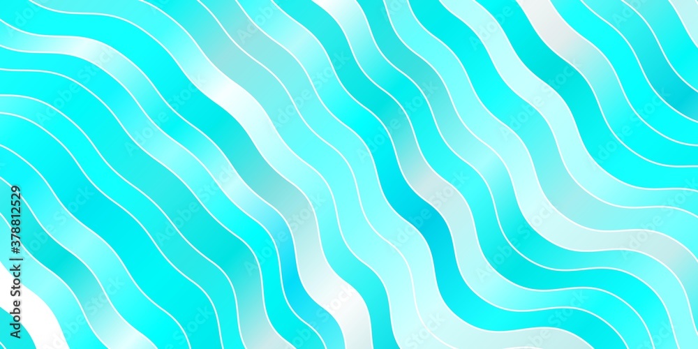 Fototapeta premium Light Blue, Green vector layout with curves. Bright illustration with gradient circular arcs. Pattern for ads, commercials.