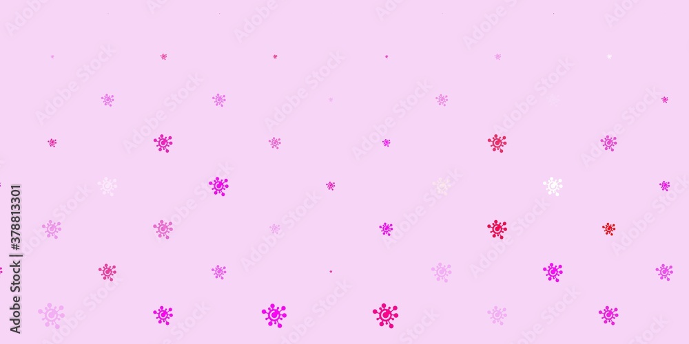 Light Pink vector template with flu signs. Light Pink vector template with flu signs.