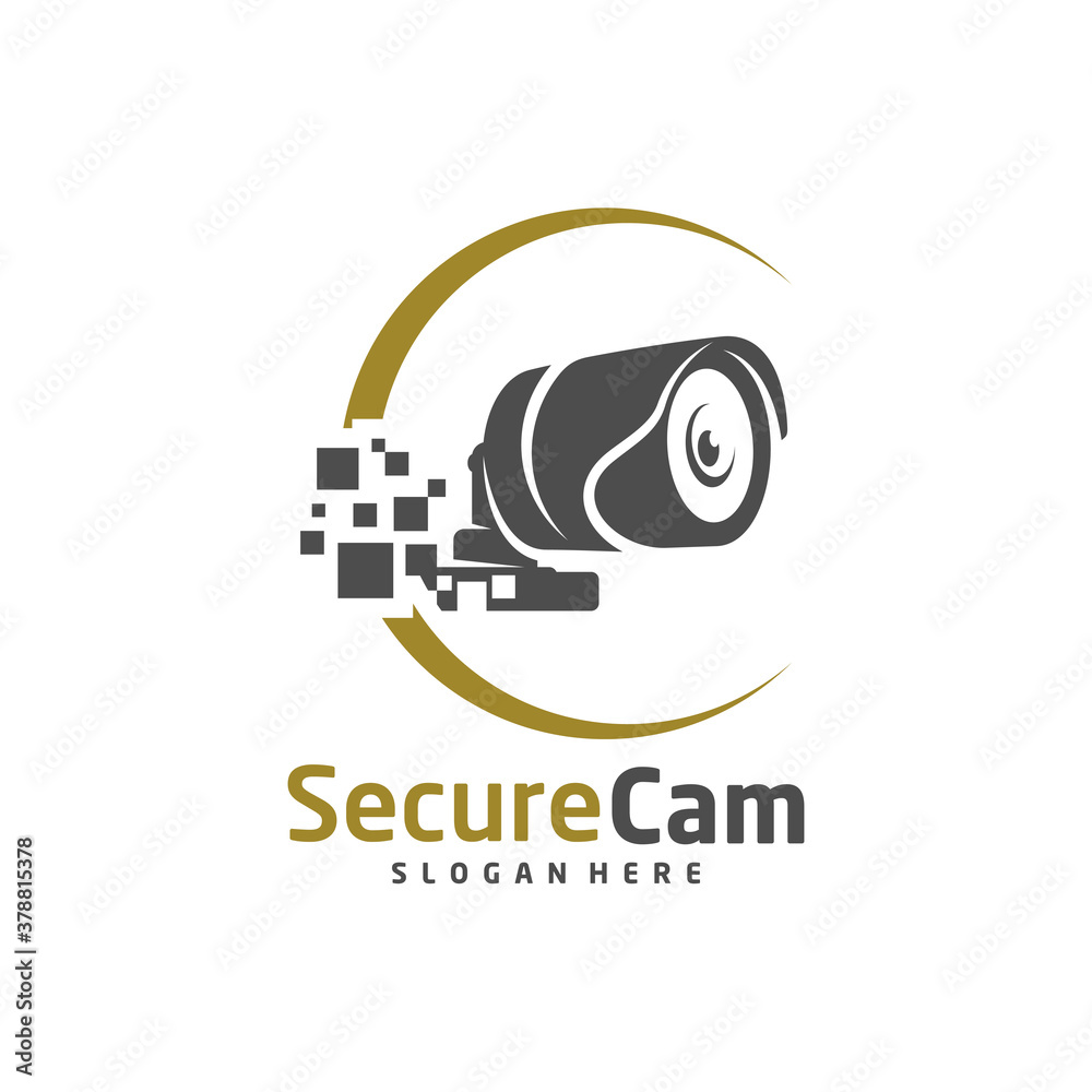 CCTV Camera Logo Design Vector Template, Concept Symbol, Icon Stock