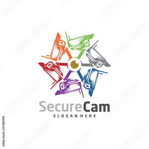 CCTV Camera Logo Design Vector Template, Concept Symbol, Icon