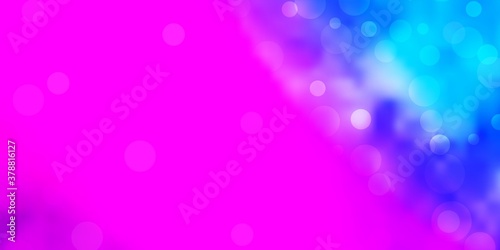Light Pink, Blue vector texture with circles. Abstract illustration with colorful spots in nature style. Pattern for booklets, leaflets.