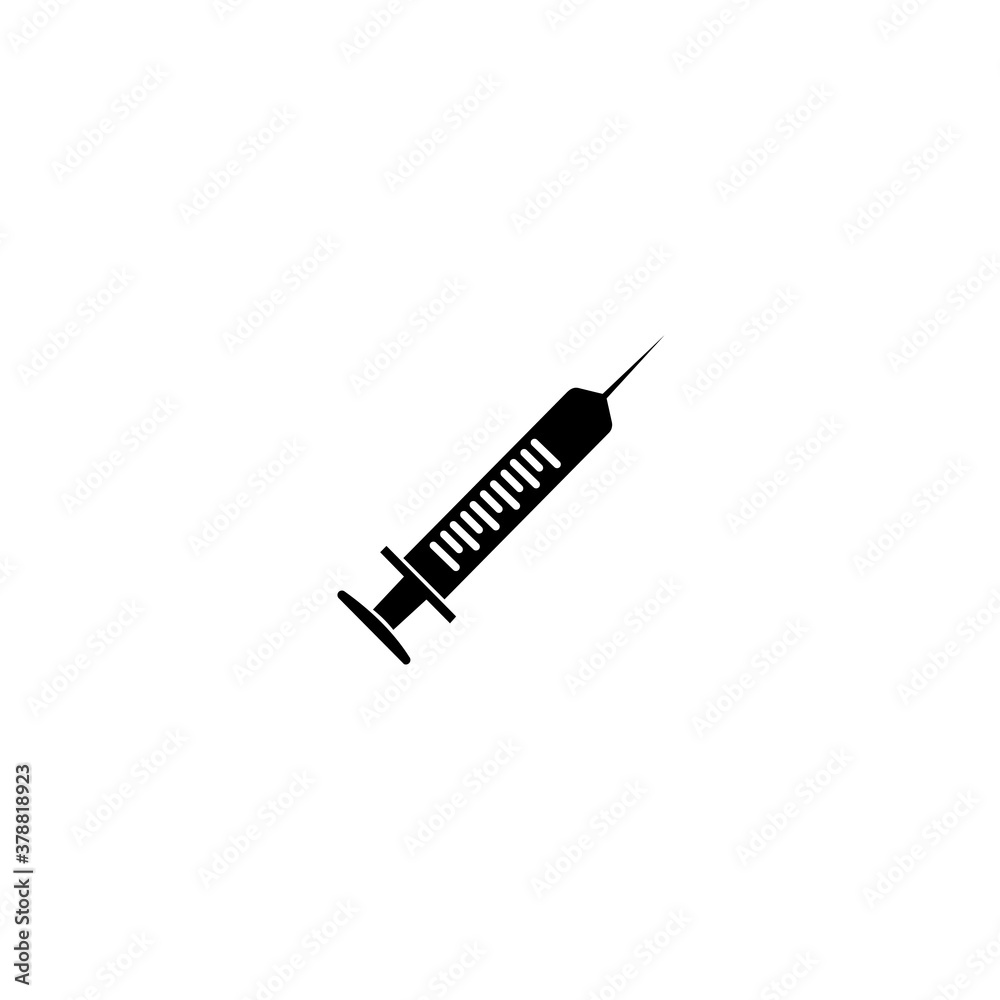 Injection Vector Icon. Concept of vaccination, injection, isolated vector illustration Injection Vector Icon. Concept of vaccination, injection, isolated vector illustration