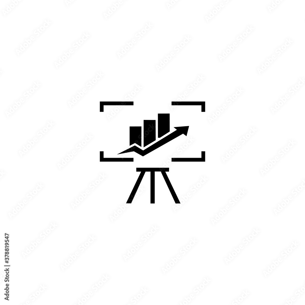 Graph Icon in trendy flat style. business graph. data growth diagram