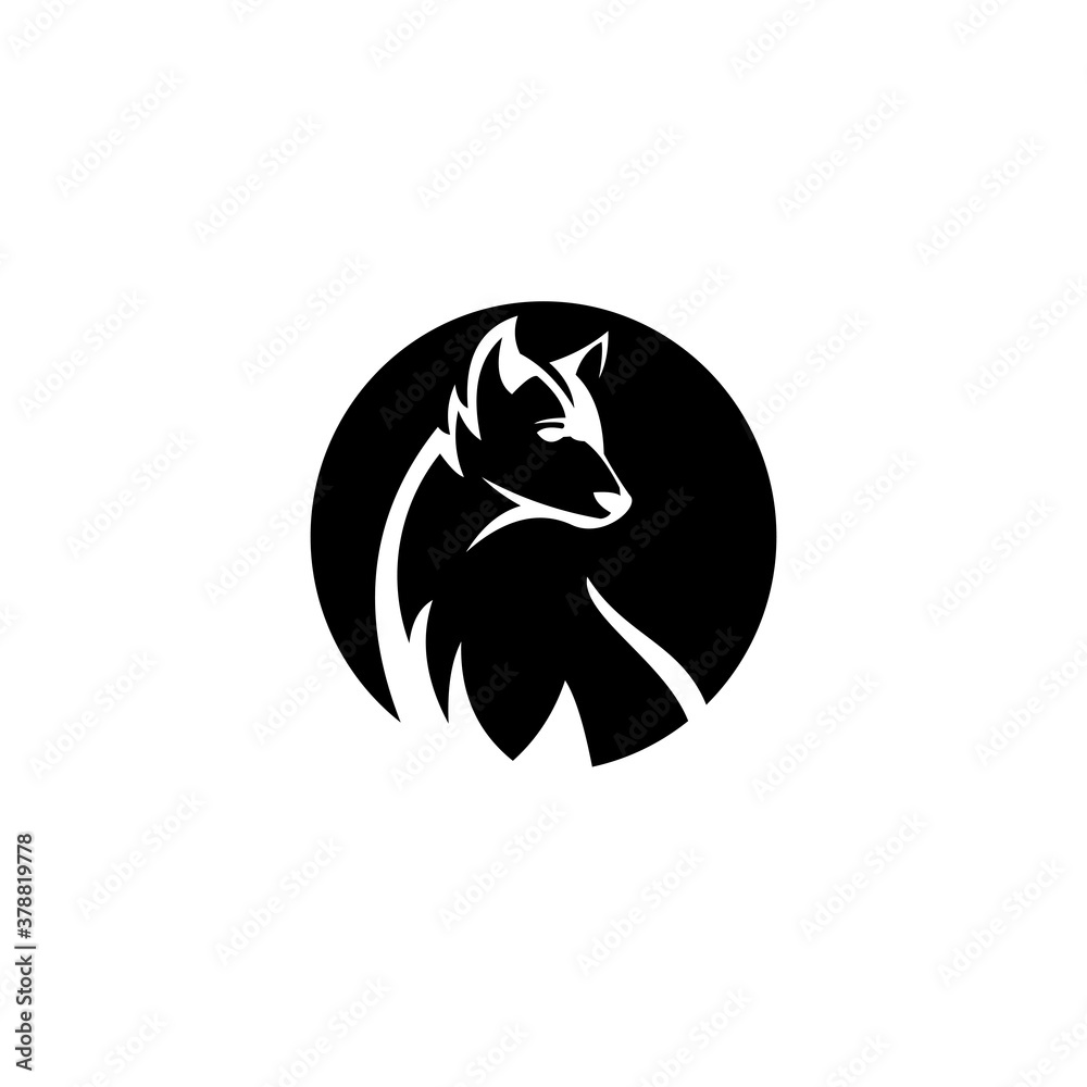 wolf logo design vector abstract modern, Isolated on white background. wolf logo design vector abstract modern, Isolated on white background.