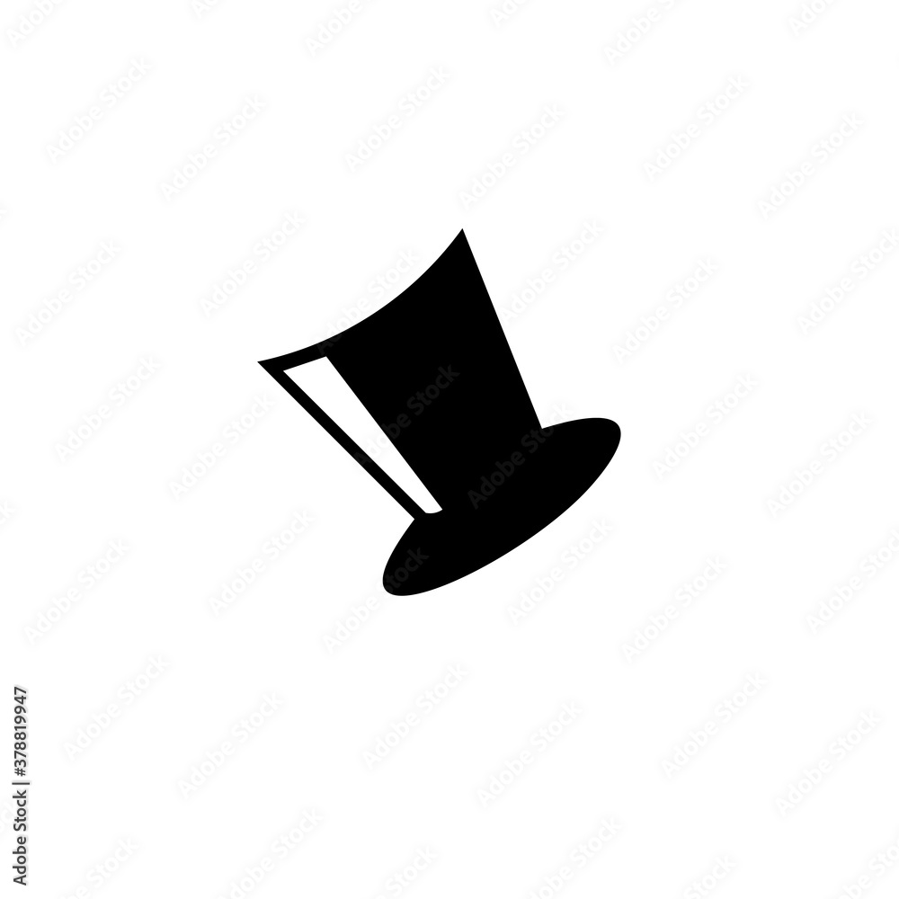 Top hat Vector Icon. Male head cap. Gentleman hat. Man retro Costume. Mister. Top hat Vector Icon. Male head cap. Gentleman hat. Man retro Costume. Mister.