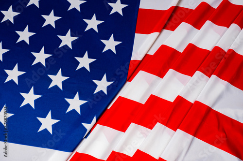 Silk flag with stripes and ...