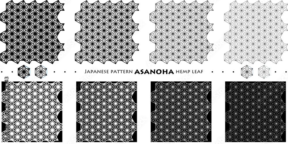Japanese pattern ASANOHA hemp leaf_seamless pattern_c01