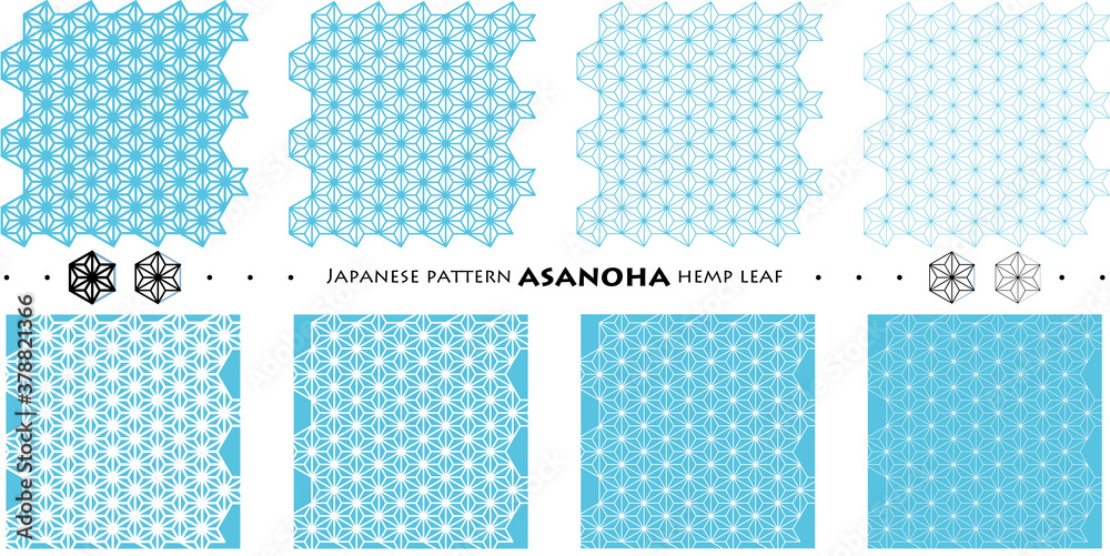 Japanese pattern ASANOHA hemp leaf_seamless pattern_c04