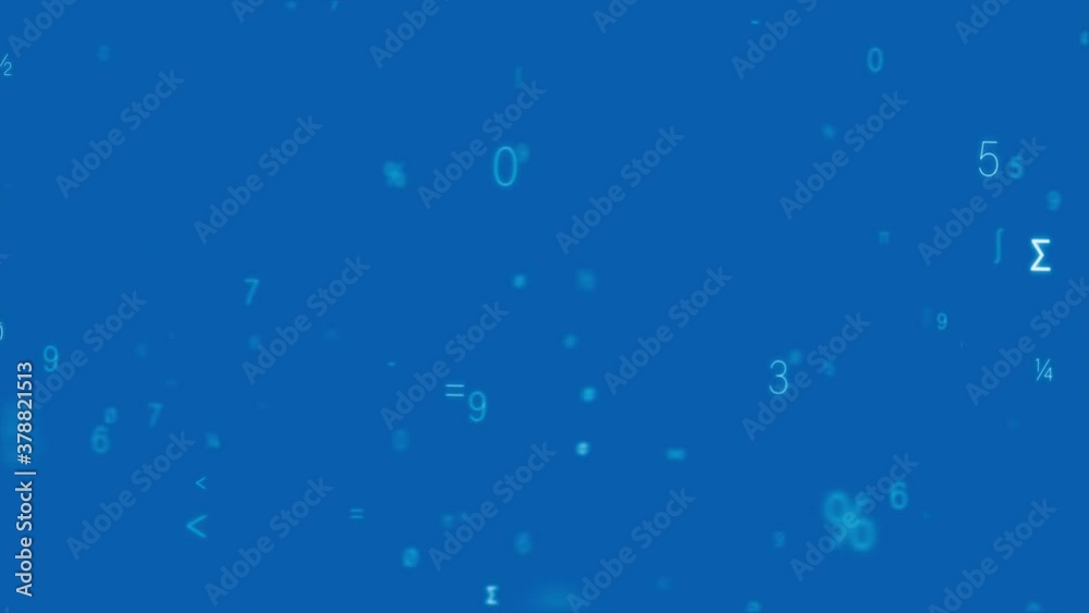 Mathematics Background concept with blue background