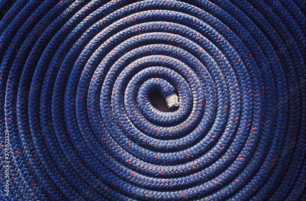 Close-up of rope in a spiral pattern Close-up of rope in a spiral pattern