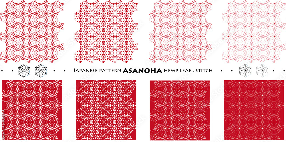 Japanese pattern ASANOHA hemp leaf_stitch_seamless pattern_c02