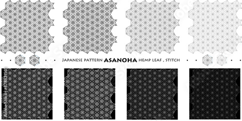 Japanese pattern ASANOHA hemp leaf_stitch_seamless pattern_c01