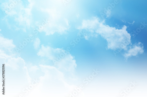 Принти на полотні Blue sky with white cloud