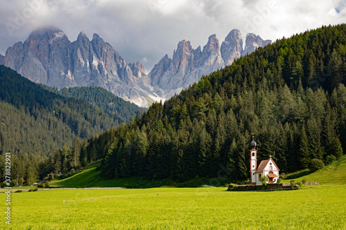 Small church of San Giovanni in Ranui, South Tyrol, Italy photo