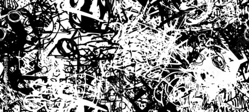Dirty grunge background. The monochrome texture is old. Vintage worn pattern. The surface is covered with scratches.	
