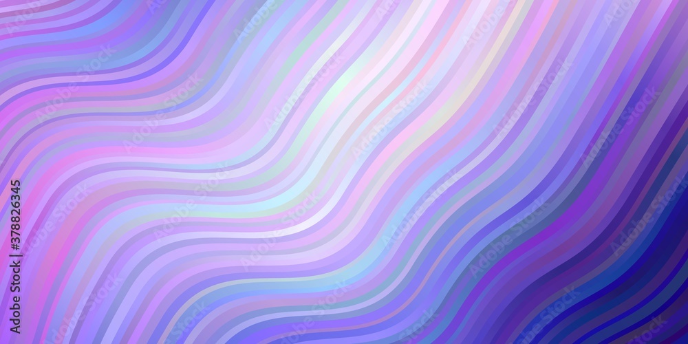 Obraz premium Light Pink, Blue vector pattern with curves. Abstract illustration with gradient bows. Pattern for websites, landing pages.