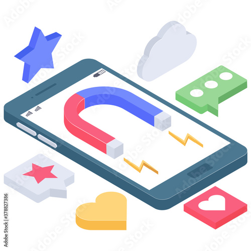 
Online attracting media vector design 
