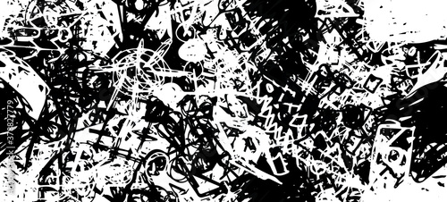 Dirty grunge background. The monochrome texture is old. Vintage worn pattern. The surface is covered with scratches.	
