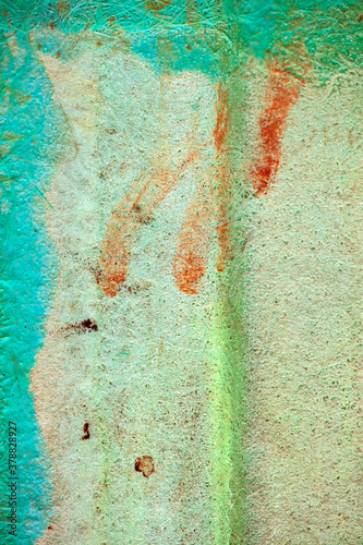 Closeup of an green concrete wall.