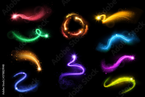 Plakat Multicolored Bright Sparkles And Stardusts 