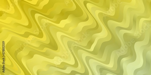Light Green, Yellow vector texture with curves. Colorful geometric sample with gradient curves. Smart design for your promotions.