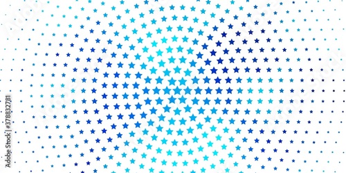 Light BLUE vector background with colorful stars. Blur decorative design in simple style with stars. Theme for cell phones.