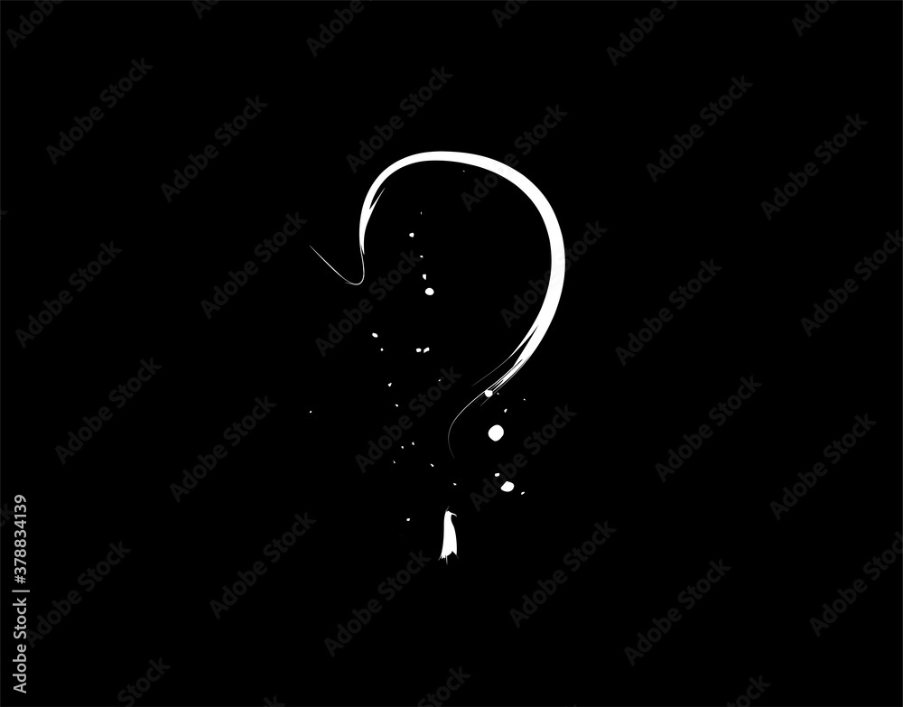 mystery brush Icon on black background in vector illustration mystery brush Icon on black background in vector illustration