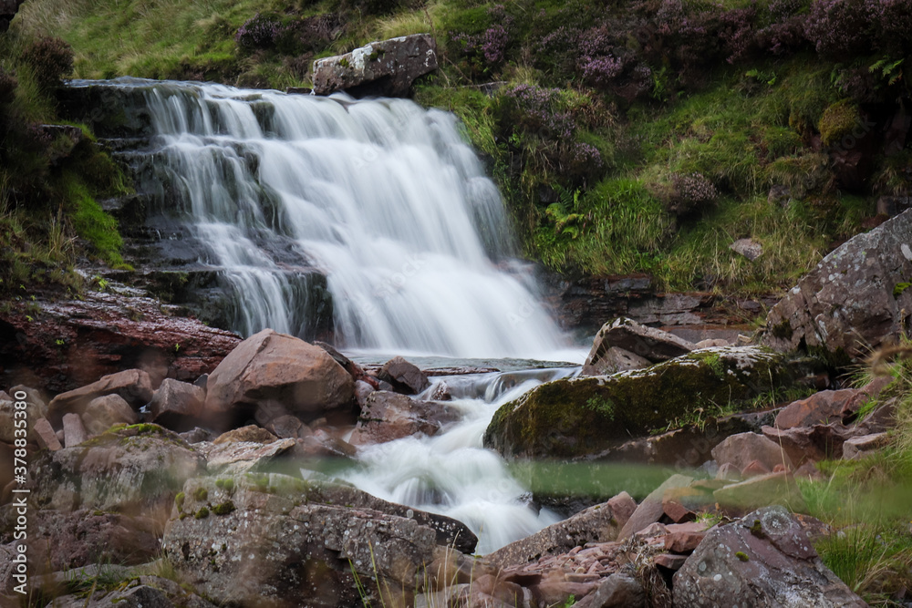 Fototapeta premium Frozen waterfall in Wales